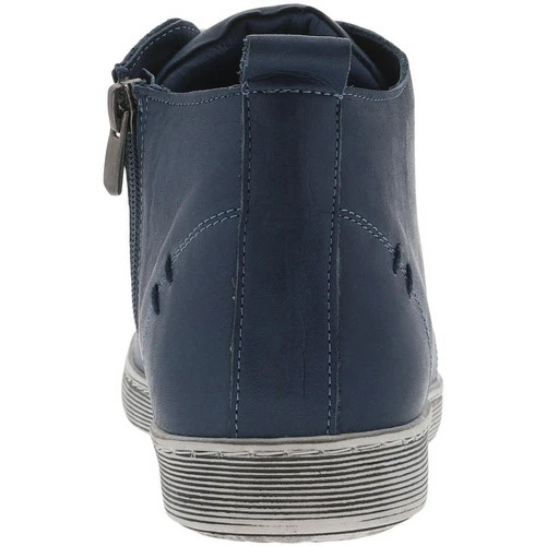 Andrea Conti Baskets basses cuir Couleur Bleu jean 6 Andrea Conti Baskets basses cuir Couleur Bleu jean – Image 4