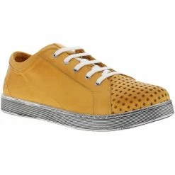 Andrea Conti Baskets basses cuir Couleur Jaune