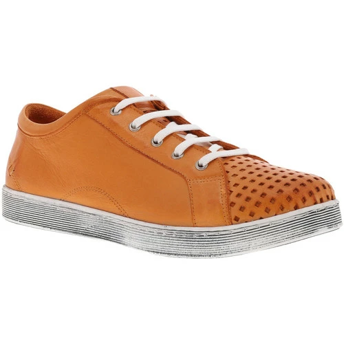 Andrea Conti Baskets basses cuir Couleur Orange 3 Andrea Conti Baskets basses cuir Couleur Orange