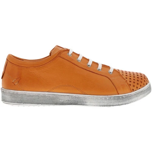 Andrea Conti Baskets basses cuir Couleur Orange 4 Andrea Conti Baskets basses cuir Couleur Orange – Image 2